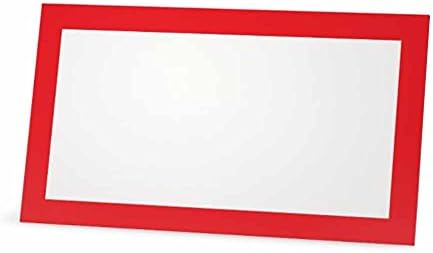Црвено Место Картички-Рамен или Шатор - 10 или 50 Пакет-Бело Празно Пред Со Еднобојна Граница - Поставување Табела Име Седење Канцелариски Материјал