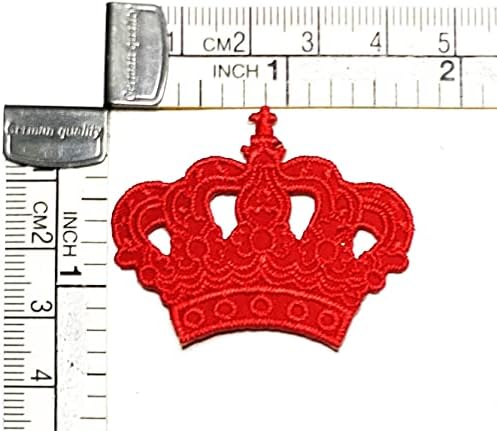 Кленплус Мини Црвена Круна Железо На Закрпи Крал И Кралица Цртан Филм Детски Моден Стил Везен Мотив Апликација Декорација Амблем Костим