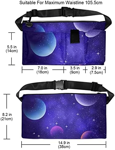 Галакси Виолетова Ѕвезденото Небо Фани Пакет со 4 - Патент Џебови, Подароци За Уживаат Спортски Фестивал Тренингот Патување