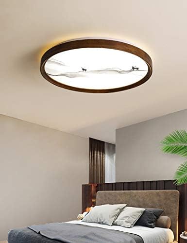 IRDFWH Класичен јапонски LED тавански ламба гроздобер ретро суспензија, светкарска ткаенина ткаенина сенка Површина монтирање кинески тавански