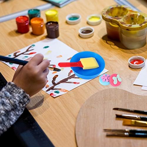 Nuobesty Craft Setts 29 парчиња Детска детска боја четки за бои комплет разновидна форма на сликање Stamper Art Bluck Blutes поставени за мали деца DIY графити за сликање деца костуми
