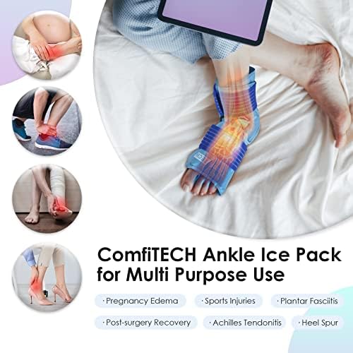 Comfitech глужд леден пакет за завиткување и ледено пакување на глуждот, завиткани чорапи за невропатија