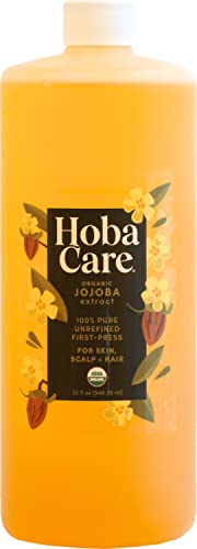 Органско масло од хојоба Хојоба - чисто масло од јојоба, нерафинирано ладно притиснато за скалпот и ноктите - Навлажливо масло за тело за сува кожа, природна коса и м