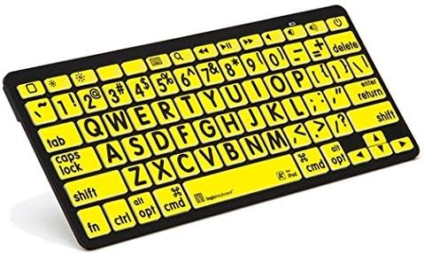 Логики табла Голема печати црна на жолто Bluetooth мини тастатура за Apple iPad и iPhone-таблет не е вклучен-LKBU-LPBY-BTON-US