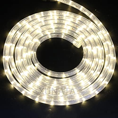 LED светла на Wisada, 2м/6,56ft јаже светла, LED диоди со висока осветленост од 110V со јасна ПВЦ јакна, водоотпорен водоотпорен водоотпорен за внатрешна употреба на отворено [т