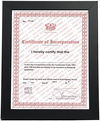 Рамка за деловна лиценца 8.5 од 11 инчи самостојно со закачалка за професионалци, сертификат, даночна лиценца и повеќе