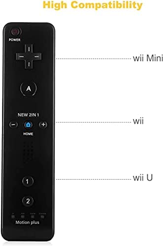Контролер на Powerlead за Wii, вградено движење плус далечински и контролер на Nunchuck за Nintendo Wii + Silicon Case