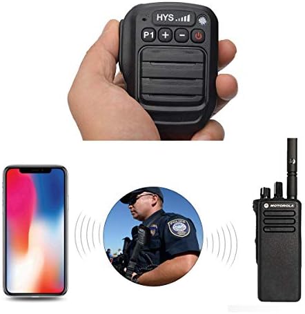 Hys Bluetooth безжичен микрофон за рачно рачно зборување микрофон 2 пински радио микрофон за Motorola RMM2050 GP300 CP200 PR400 CLS1110 YAESU FT-4XR FT-4VR FT-65R FT-25R Handheld 2-насочен радио HT HT HT