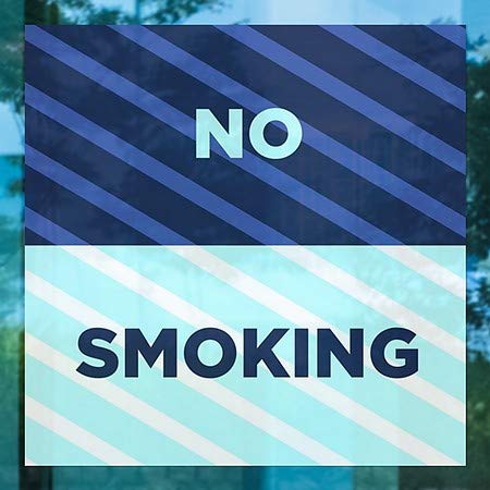 CGSignLab | Без пушење -Стрип сино Влечење на прозорецот | 24 x24