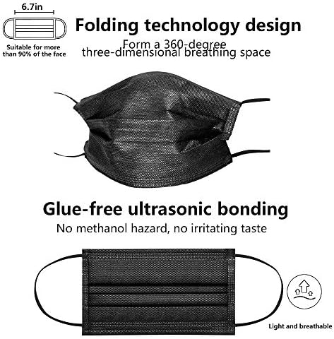 Премиум Маска За Лице За Еднократна Употреба Црна Безбедност За Дишење Маска Против Прашина Маска За Лице За Заштита На Лична Нега