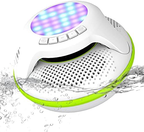 McANBR базен лебдечки IPX7 водоотпорен Bluetooth звучник, преносни звучници за безжичен туш со длабок бас и разнобојна LED светло