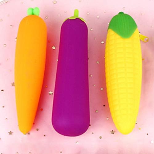 Торбичка за моливи, морков банана овошје силиконски молив за складирање на кабината за чанти за кабината за чанти - ананас
