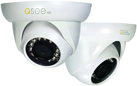 Q-See QCA7202D-4 720P Аналогна со висока дефиниција, пластично куќиште, безбедносна камера со куполи 4-пакет