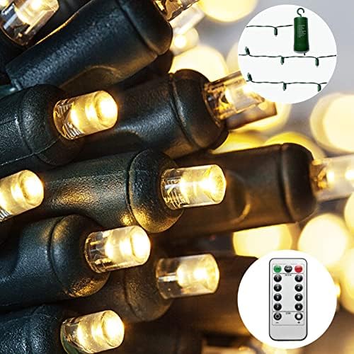 Божиќни жици светла 50 LED 8 режими тајмер функција водоотпорни мини Божиќни жици светла Божиќни светла за дрво за внатрешна свадба
