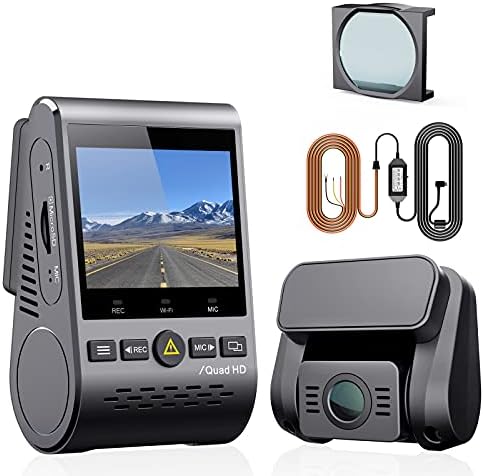 ●Пакет: VIOFO A129 Плус Дуо СО GPS + CPL + Хардверски Кабел quofo Двојна Цртичка камера, 2K 1440p 60fps+1080p 30fps Предна И Задна Камера Со WI-FI GPS, Режим На Паркирање, Супер Кондензатор