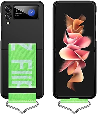 мобилен телефон заштитен случај Компатибилен Со Samsung Galaxy Z Flip 3 Нараквица Стојат Случај, Ултра Тенок Случај Z Flip 3 Со