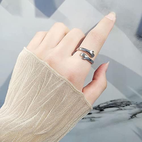 2023 година Нова персонализирана двојка накит месинг прстени за прегратка за жени за роденденски подароци за одмор со големина 6 прстени