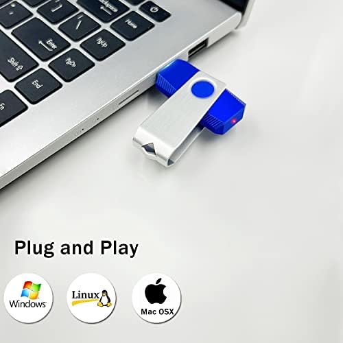 4 GB USB 2.0 Flash Drive 2 пакет Woooolken Thumbs Drives Scomp Penger Memory Stick со LED светло и ленти за складирање и резервна
