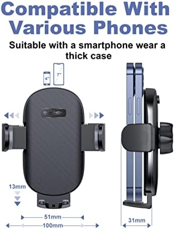 Co. Guanda Technologies Co., Ltd. ЦД -слот автомобил Телефон за монтирање со дизајн на една рака, монтирање на телефон за вентилатор за автомобил