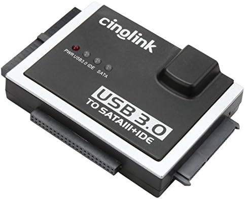 Cinolink SATA IDE ДО USB 3.0 Адаптер За Универзален 2.5/3.5 ИНЧЕН IDE И SATA Надворешен HDD/SSD СО 12v 2a Адаптер За Напојување