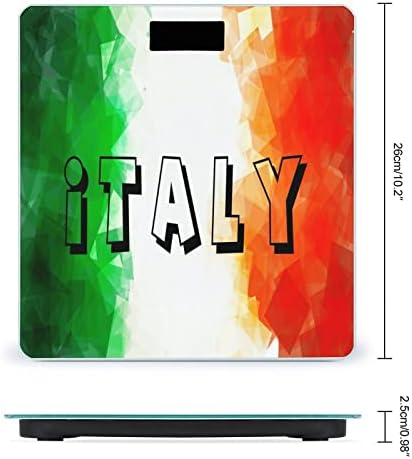 Гроздобер Италија Знаме Паметна Дигитална Скала За Телесна Тежина Домашно Позадинско Осветлување Лцд Вага За Мерење Со Висока