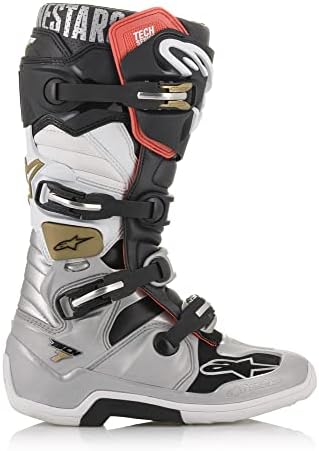 Alpinestars Unisex-Adult Tech 7 чизми црна/сребрена/бела/злато SZ