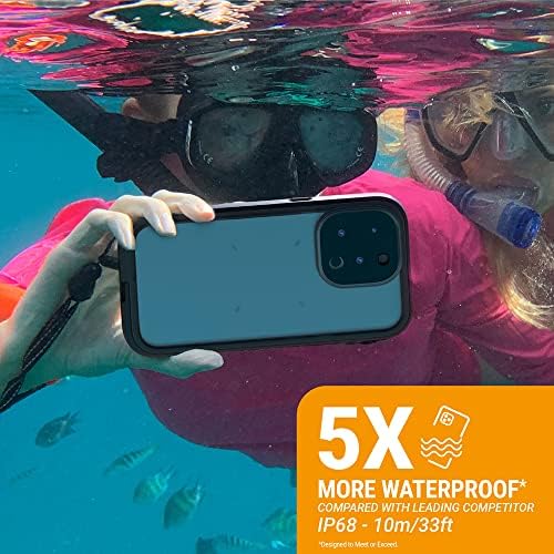 Катализатор Водоотпорен Случај За Целосна Заштита за iPhone 14 Pro Max, 5x Повеќе Водоотпорен, Одговорен Екран и лична карта, Совршени Слики, Преживува До 65% Повисоки Капки,
