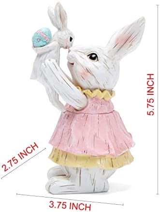 Декорации за велигденски зајаче ходао пролет Велигденски зајаци за зајаци декори фигурини таблети украси за забава домашен одмор симпатична