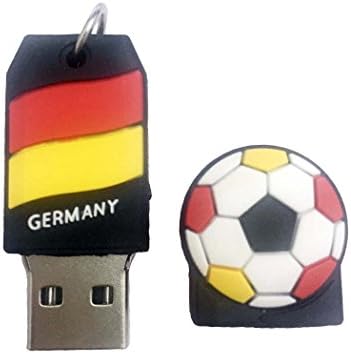 Mixse ЦРТАН ФИЛМ USB 2.0 Меморија Стап Флеш Диск Пенкало Диск Палецот Диск Фудбал Германија Знаме 8G