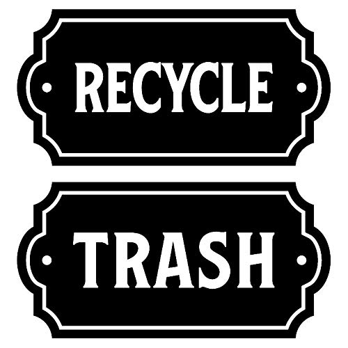 Рециклирајте И Ѓубрето Елегантен Налепница За Организирање на корпи за Отпадоци или контејнери за Ѓубре и Ѕидови-Премиум Сече Винил