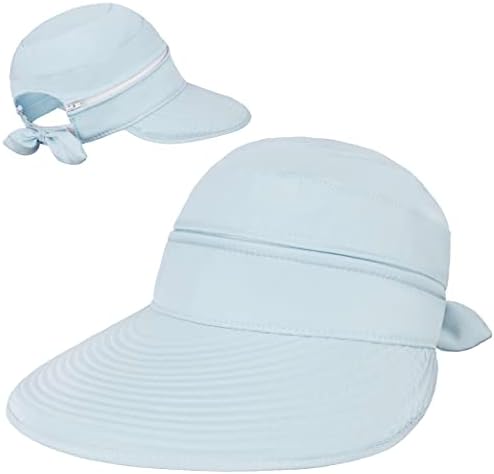 Sun Cube Women Sun Sun Hat upf 50+, zip Off Sun Hat Visor, Ponytail Sun Stefter Protection Protect