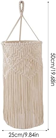 Fksdhdg boho ламба сенка плетенка ткаени ткаени ламби за ламба сенка на нордиски тавански приврзоци светло покритие