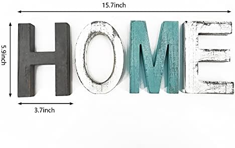 Horezer Wood Home знак, букви за домашни украси, слободни дрвени букви, рустикални домашни знаци Домашни букви од дрво знак