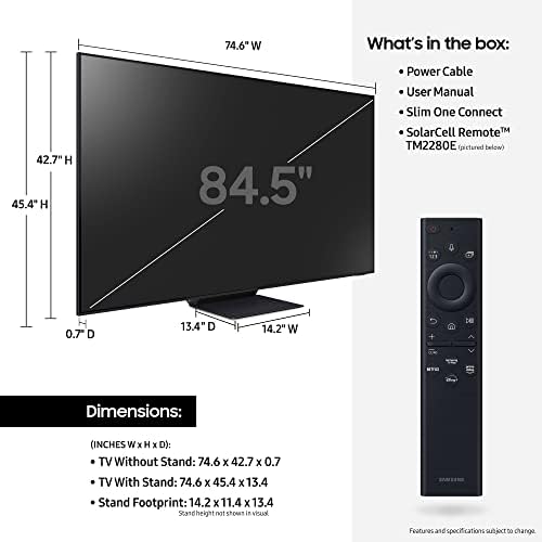 Samsung 75-инчен класа Neo QLED 4K QN95B серија Mini LED Quantum HDR 32X Smart TV W/HW-Q800B 5.1.2 CH Soundbar W/Dolby Audio 2022