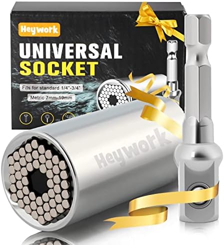 Heywork Универзални алатки за приклучоци Подароци за мажи тато, роденденски подароци Супер штекер со адаптер за приклучок за приклучок