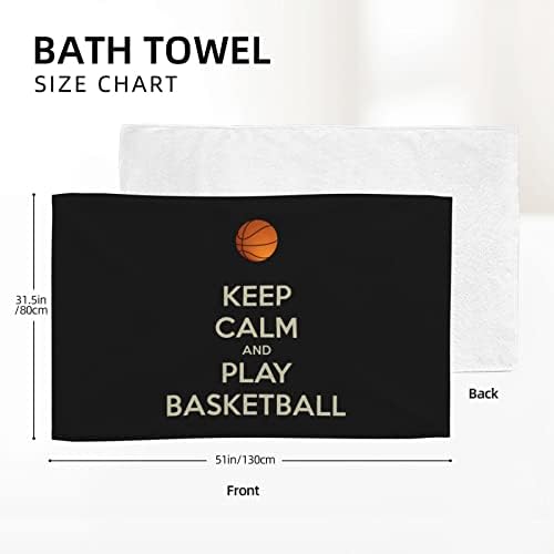 Cutedwarf Останете смирено и играјте кошаркарска бања крпа за бања Абсорбента рачни крпи меки премиум мијалници за брзо суво суво суво
