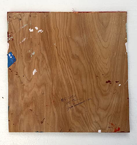 Потопување - Мал квадрат Фароу и топка црвена бела апстрактна лента со лента со колаж од Стивен Таненбаум Тао -Е - 11,5 x 11,5