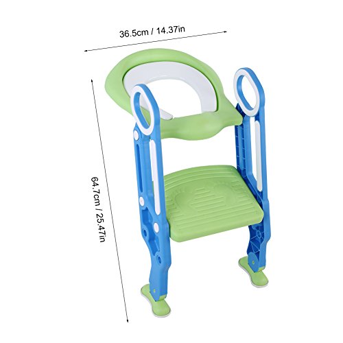 Обука за тоалетно седиште со чекор, столче за столица за тоалет за столче за деца и бебе меко бебе дете деца против деца со ладно седиште