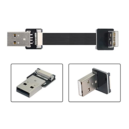 CHENYANG CY USB 2.0 Тип - Машки ДО USB 2.0 Тип - Машки Податоци Рамен Тенок FPC Кабел 90 Степен Под Агол за FPV &засилувач; Диск &засилувач; скенер &засилувач; Печатач 20CM