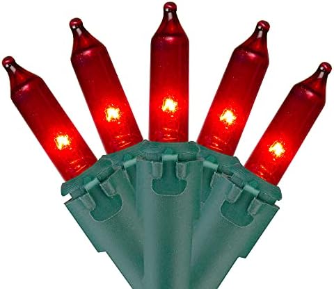 Црвен мини божиќен сет на црвена боја, 10-тина зелена жица