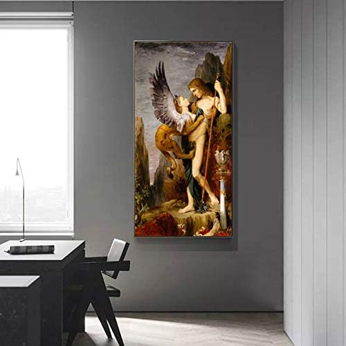 Yzbedset рачно насликано масло сликарство на платно, едип и сфинкс од Густав Мороу масло сликарство отпечатоци на реплика на платно wallидни уметности Познати слики за с