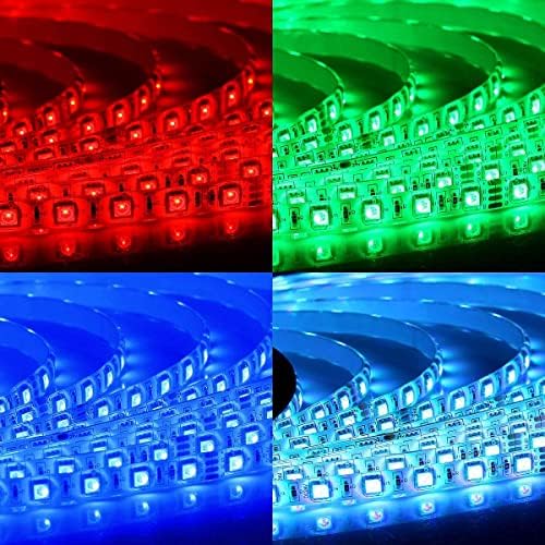LED LED ленти со LED ленти од 102 метри, 10M SMD 5050 водоотпорен 600LEDS RGB боја што се менува флексибилна LED светлосна лента