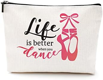 Животот Е Подобар Кога Танцувате Шминкате Танцувате Подароци Танчерка Балет Козметичка Патна Торба Рецитални Подароци Благодарност