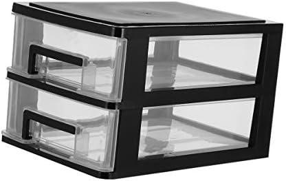 Nuobesty 2PCS транспарентна полица со мебел, контејнер × см, десктоп и пластично складирање четири- две- прибор, преносни кујнски