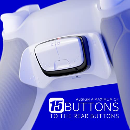 Hexgaming Ultimate 4 копчиња за грб и заменливи палецот и активирање на косата, црна гума за зафат, компатибилен со PS5 Pro Custom Controller