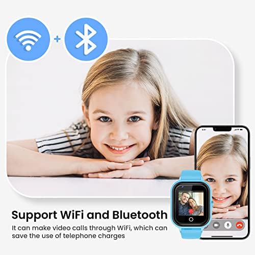 Laredas отклучен 4G LTE Kids Smart Watch Phone, Детски паметни часовници со HD камера, СМС, Wi-Fi повик, говор и видео разговор, Bluetooth