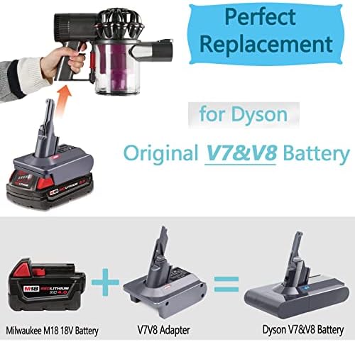 За Dyson V7&засилувач; V8 Милвоки Батерија Адаптер, Употреба За Milwaukee M18 18v Батерии Конвертирате За Dyson V7/V8 Замена