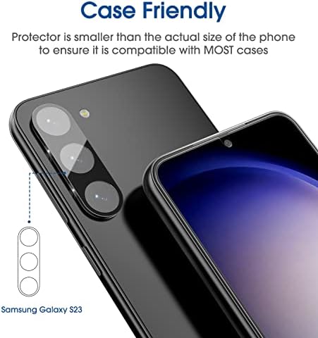 амфилм 2+2+2 Пакет Компатибилен Со Samsung Galaxy S23 5G 6.1 Инчен OneTouch Калено Стакло Заштитник На Екранот и [Анти-Пожолтување] Јасен Случај