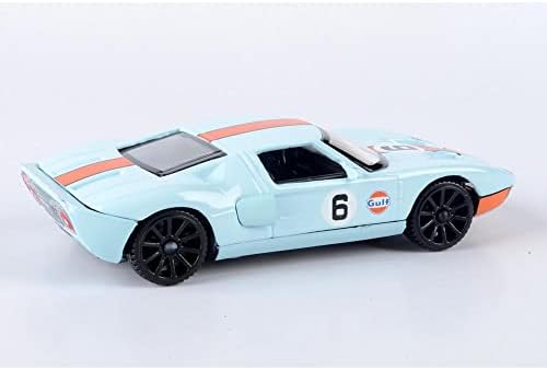 Motormax Ford GT Concept #6 со залив во живо светло сина со портокалова лента 1/24 Diecast Model Car 79641