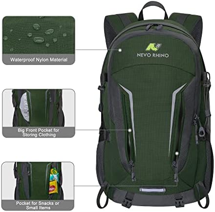 N Нево Рино ранец за пешачење 25L/35L/40L/45L водоотпорен пакет на отворено, лесен ранец за патувања во кампување за мажи жени